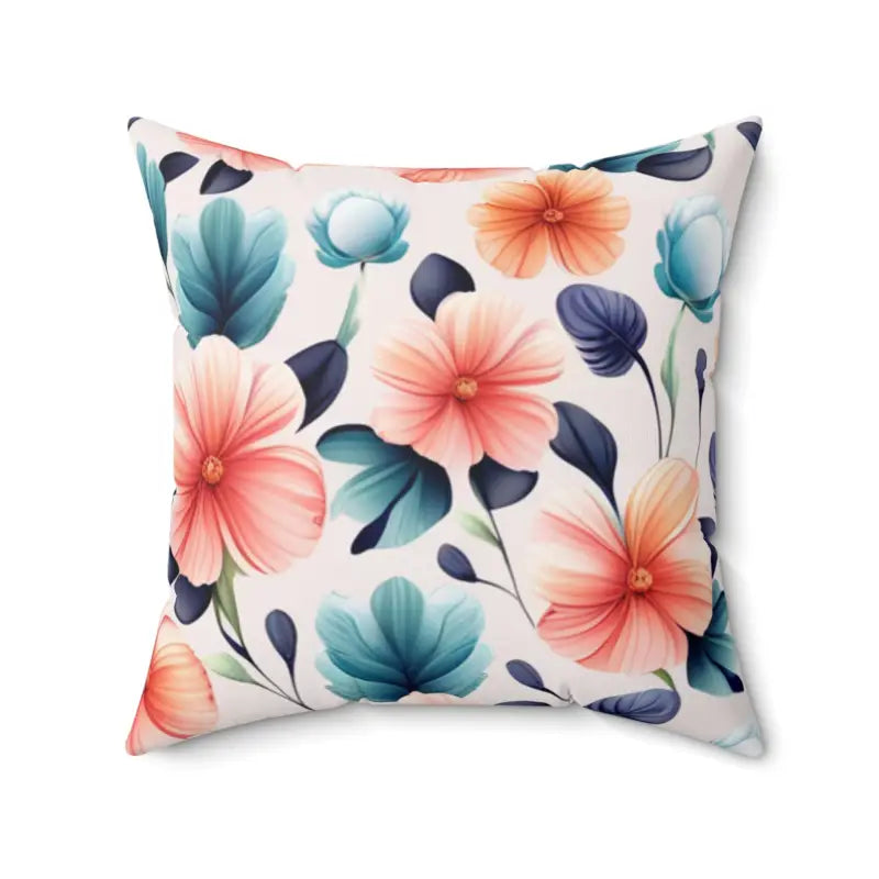 Feather Pillows for a Luxurious SleepCozy Up with Pastel Large Flowers Polyester Square Pillow