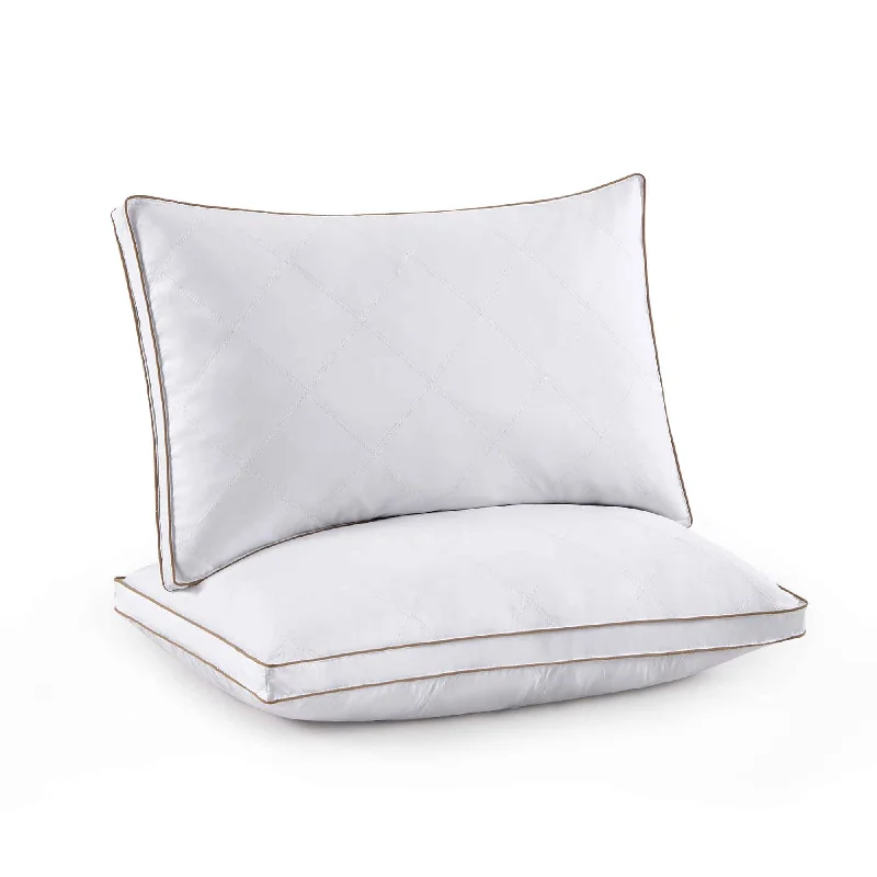 Adjustable Pillows for Customized ComfortPeace Nest 2PCS 5% Grey Goose Down Feather Pillow Gusset Bed Pillows