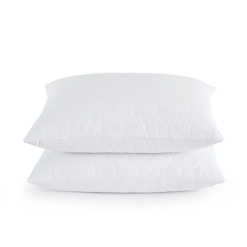 Silk Pillows for Smooth Skin and HairPeace Nest Set of 2 Grey Goose Down Feather Pillows