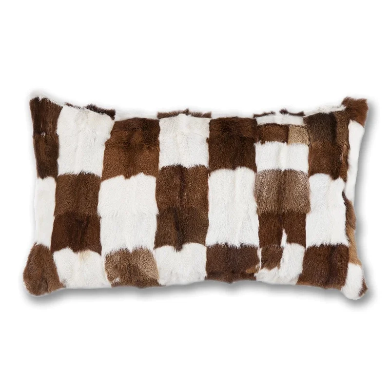 Feather Pillows for a Luxurious SleepGoat Patched Hide Lumbar Pillow