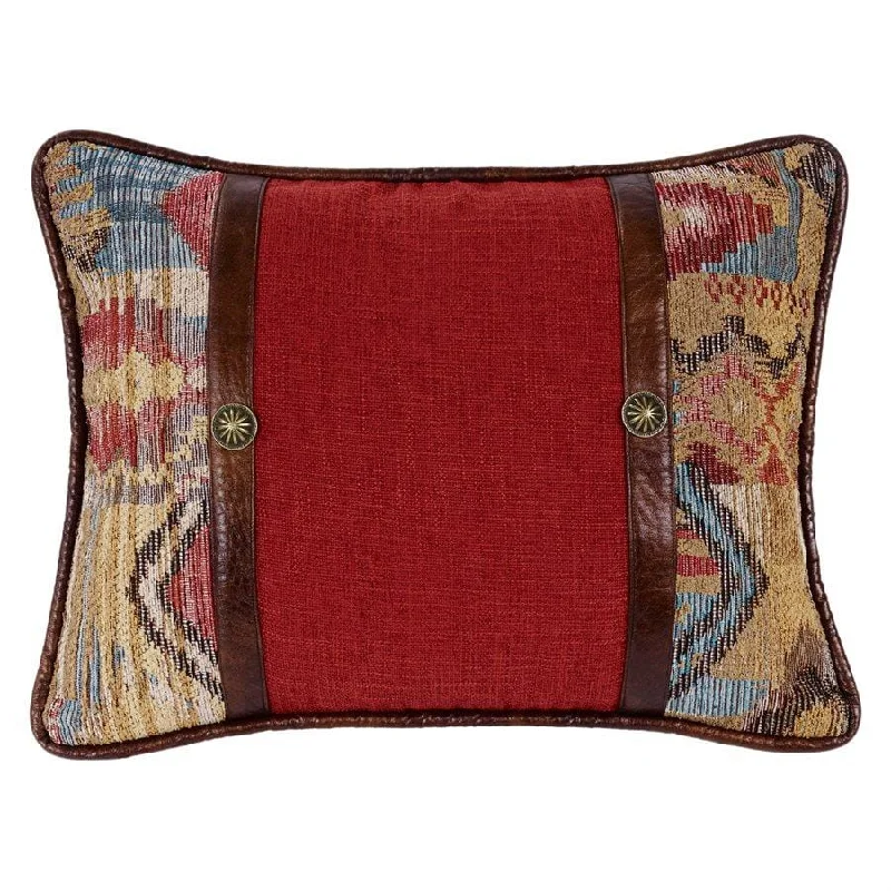 Travel Pillows for Long JourneysRuidoso Chenille Geometric Pillow with Concho