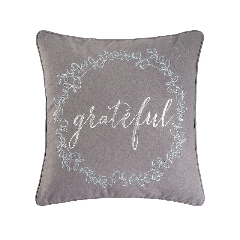 Decorative Pillows for Living Room MakeoverGrateful Wreath Pillow