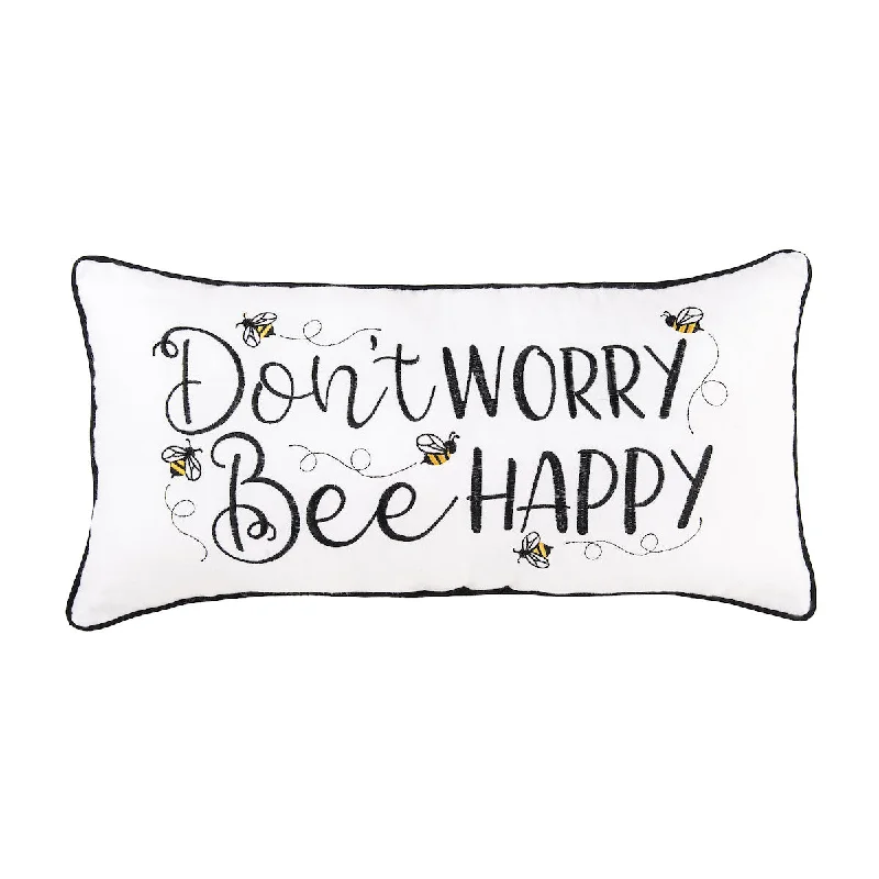 Back Support Pillows for Office ChairsDon't Worry Bee Happy Pillow