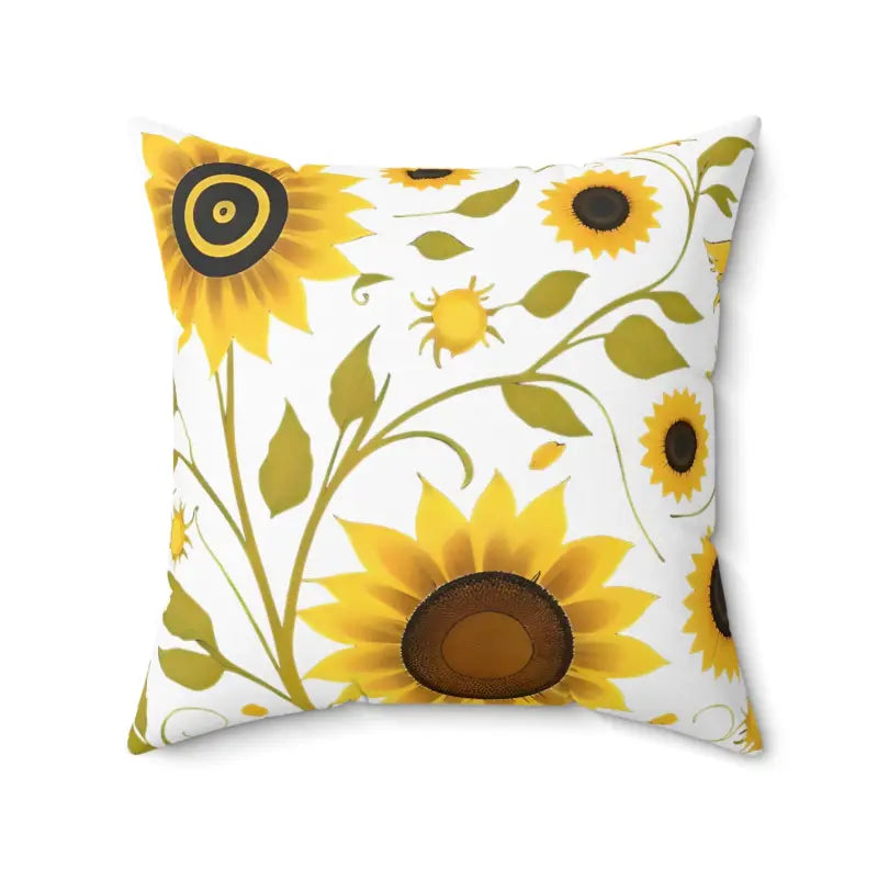 Round Pillows for Boho-Style InteriorsCozy Up with Large Yellow Sunflowers Square Pillow