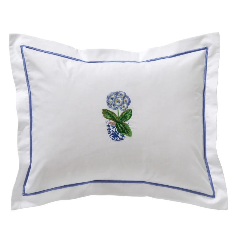 Memory Foam Pillows for Neck SupportBoudoir Pillow Cover in Potted Primrose Blue