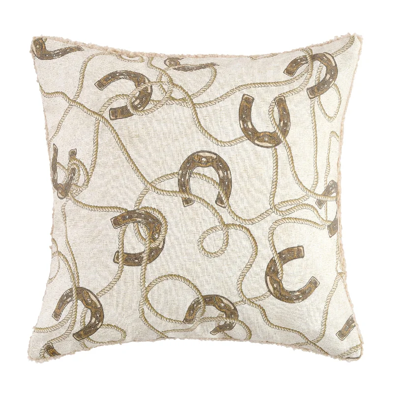 Feather Pillows for a Luxurious SleepPierre Horseshoes Teddy-Backed Pillow