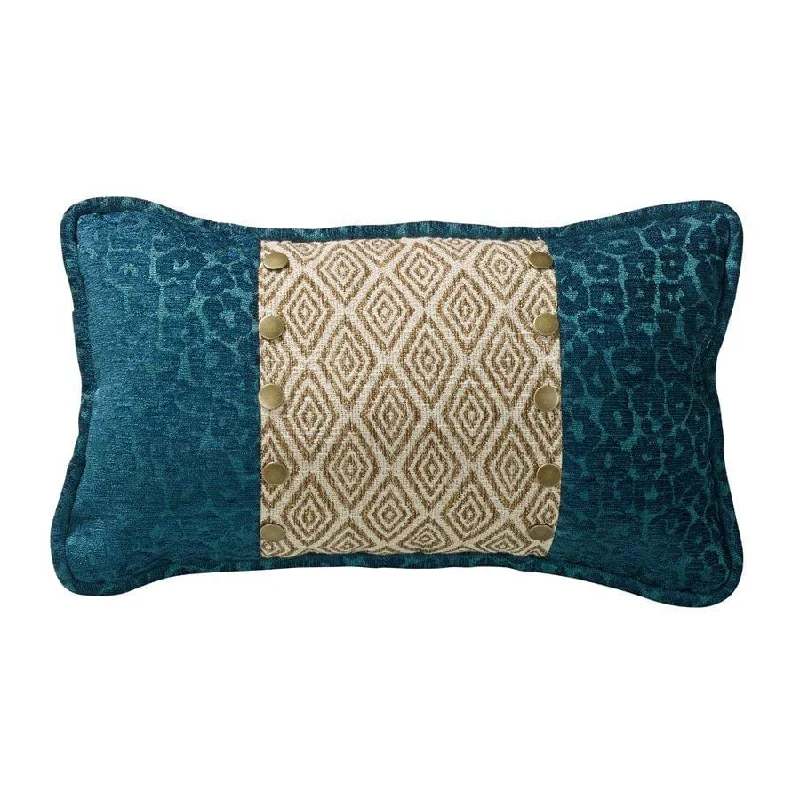 Adjustable Pillows for Customized ComfortAlamosa Diamond & Teal Leopard Chenille Accent Pillow