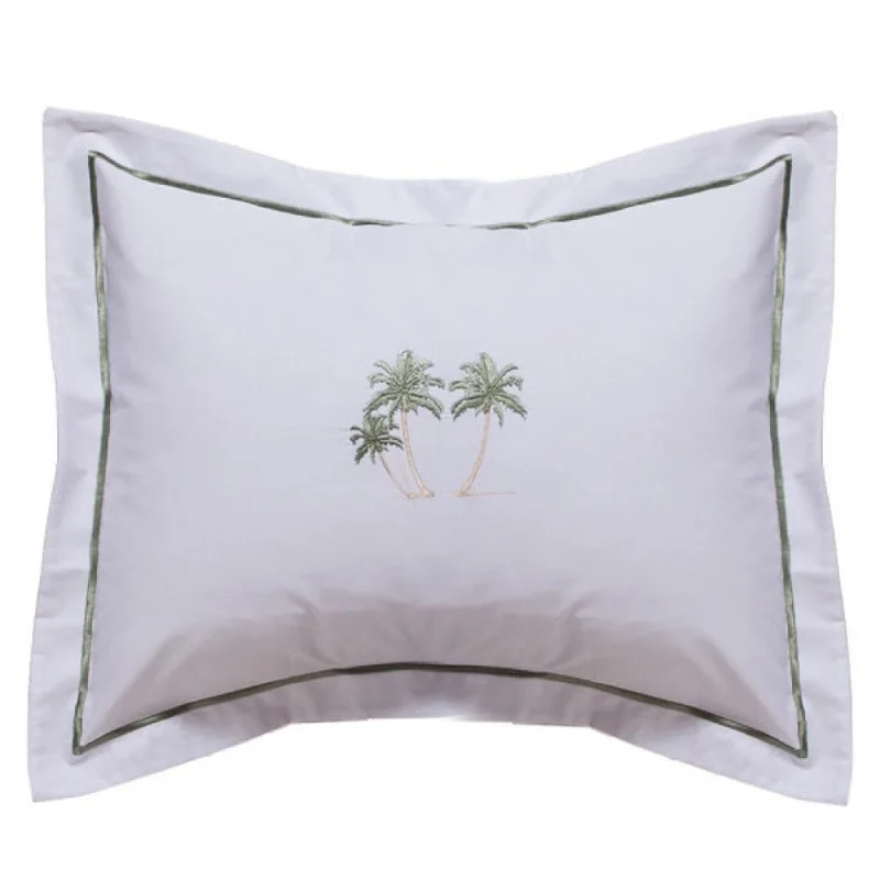 Decorative Pillows for Living Room MakeoverBoudoir Pillow Cover in Three Palm Trees Green