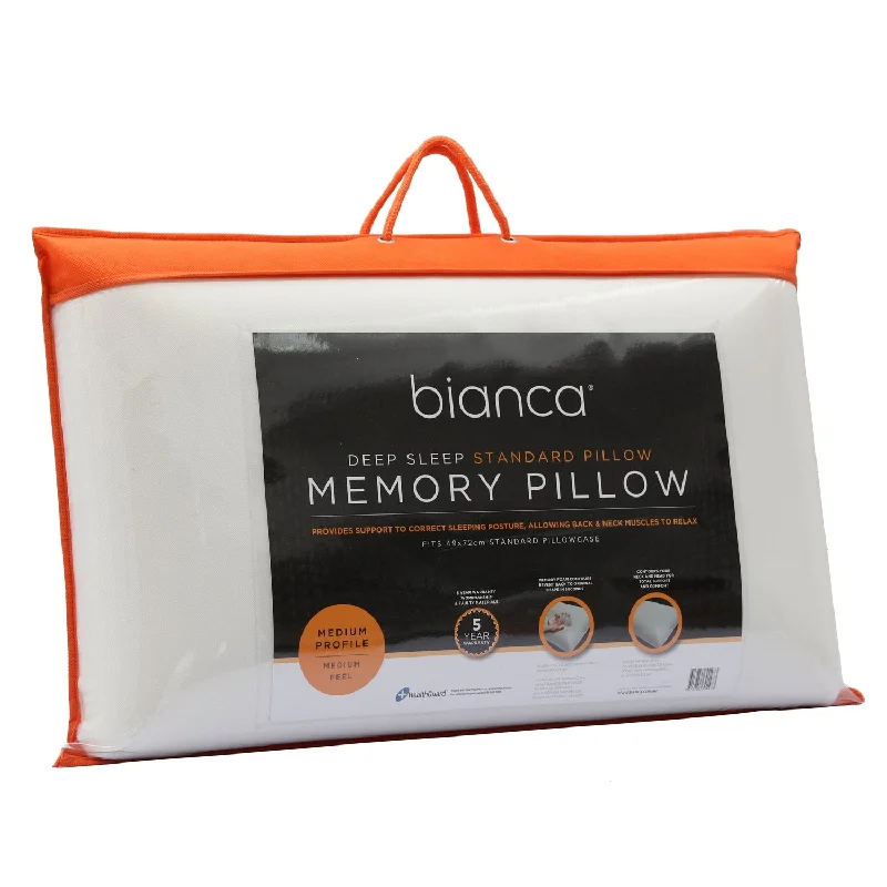 Soft and Fluffy Pillows for Bedroom ComfortDeep Sleep Standard Memory Foam Pillow