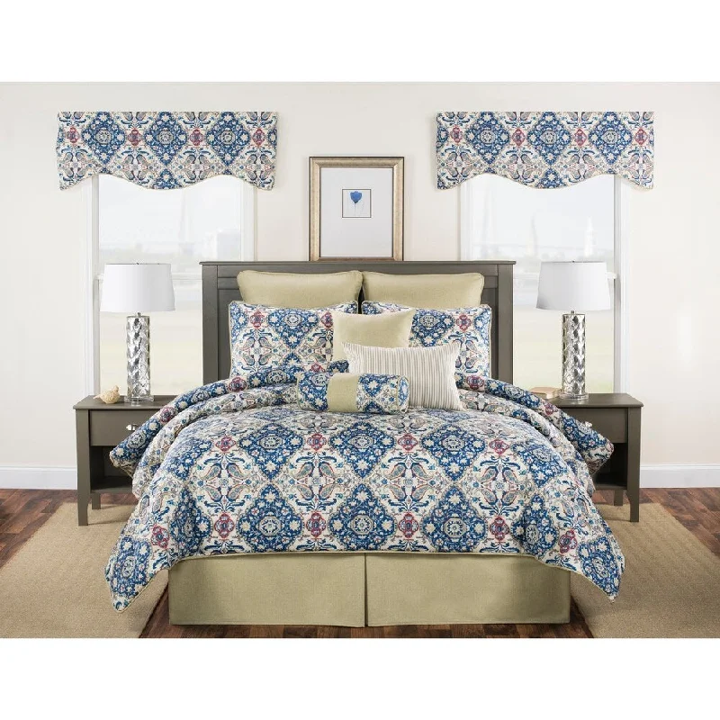 Microfiber - filled comforters that are lightweight and easy to care forChelsea Baltic blue comforter set