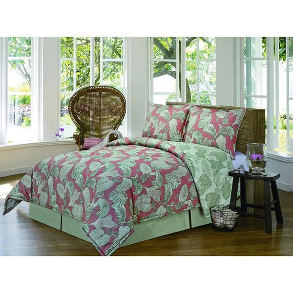 Duck down comforters with a softer feel and good warmth retentionCoral Bay Coral 4-piece Comforter Set - Multi-color