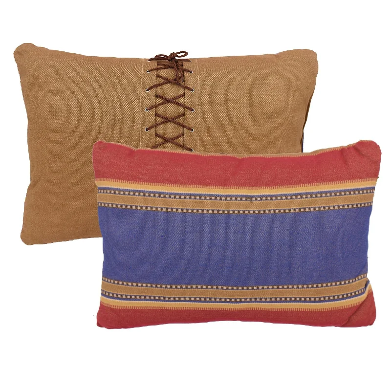 Velvet Pillows for a Touch of EleganceReversible Accent Pillow w/ Shoe Lace Design, 16" x 24"