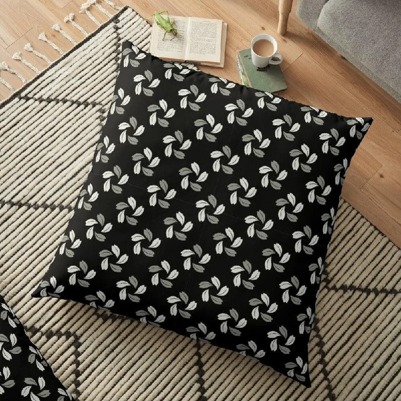 Bolster Pillows for Sofa DecorationBlack & Grey Sakura Outdoor Pillows