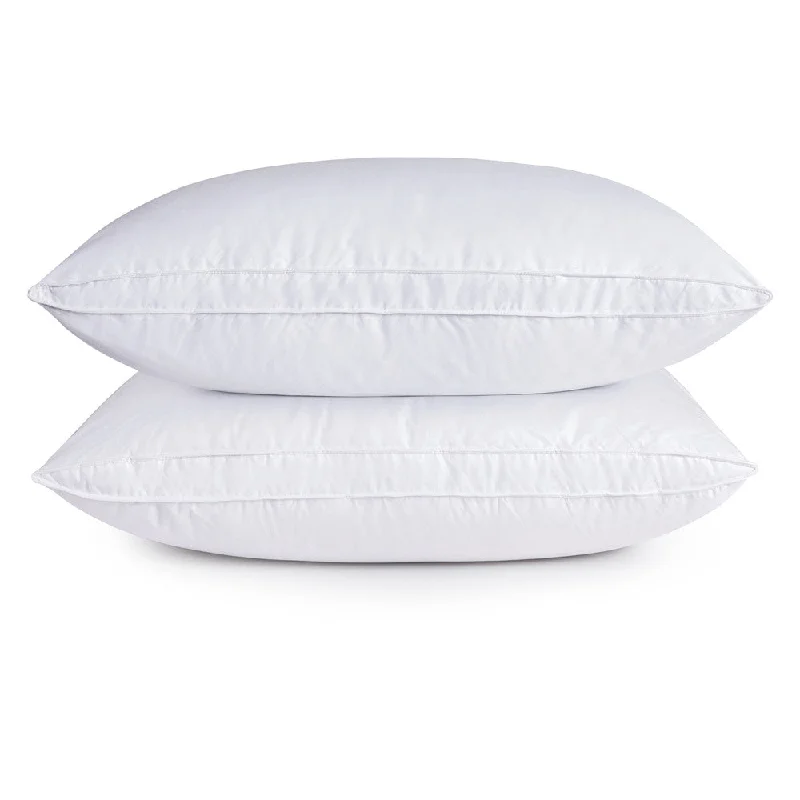 Square Pillows for Modern Home DecorPeace Nest 10% Grey Goose Down Feather Gusset Pillow Set of 2