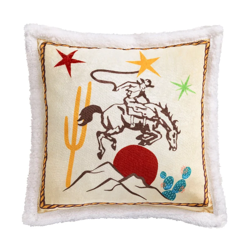 Velvet Pillows for a Touch of EleganceWestern Adventure Campfire Sherpa Pillow