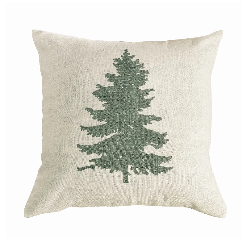 Feather Pillows for a Luxurious SleepGreen Pine Tree On Linen Throw Pillow, 18x18