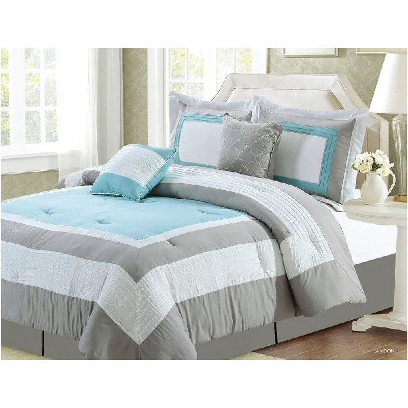 Queen - size comforters for standard queen - sized mattresses6-piece Landon Comforter Set