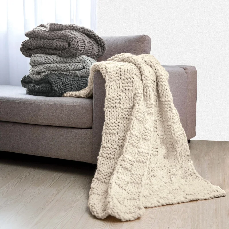 Soft and Fluffy Pillows for Bedroom ComfortChess Knit Throw