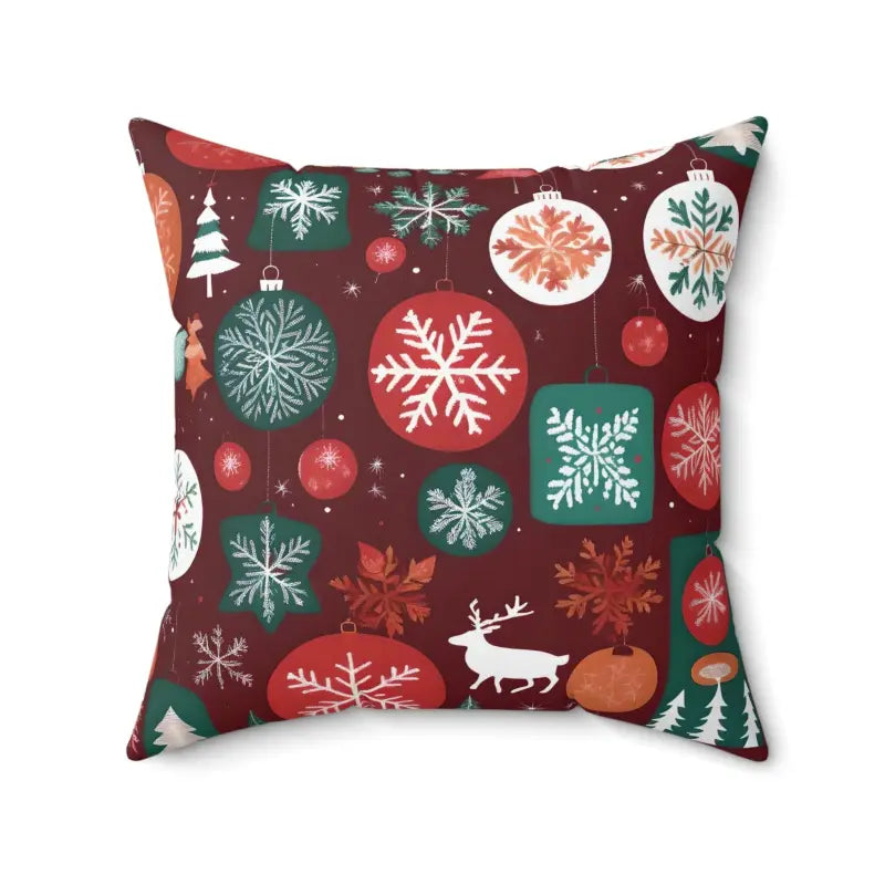 Round Pillows for Boho-Style InteriorsCozy Up with a Festive Christmas Snowflakes Polyester Pillow