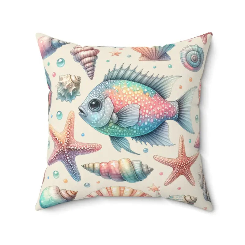 Lumbar Support Pillows for Car SeatsDive Into Comfort: Fishes Throw Pillow in Spun Polyester