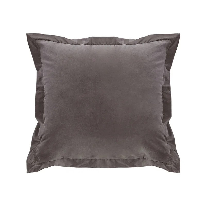 Silk Pillows for Smooth Skin and HairWhistler Gray Velvet Accent Pillow w/ Flange