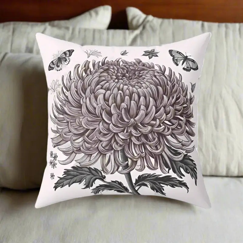 Bolster Pillows for Sofa DecorationChrysanthemum Throw Pillows for Cozy Floral Living Rooms