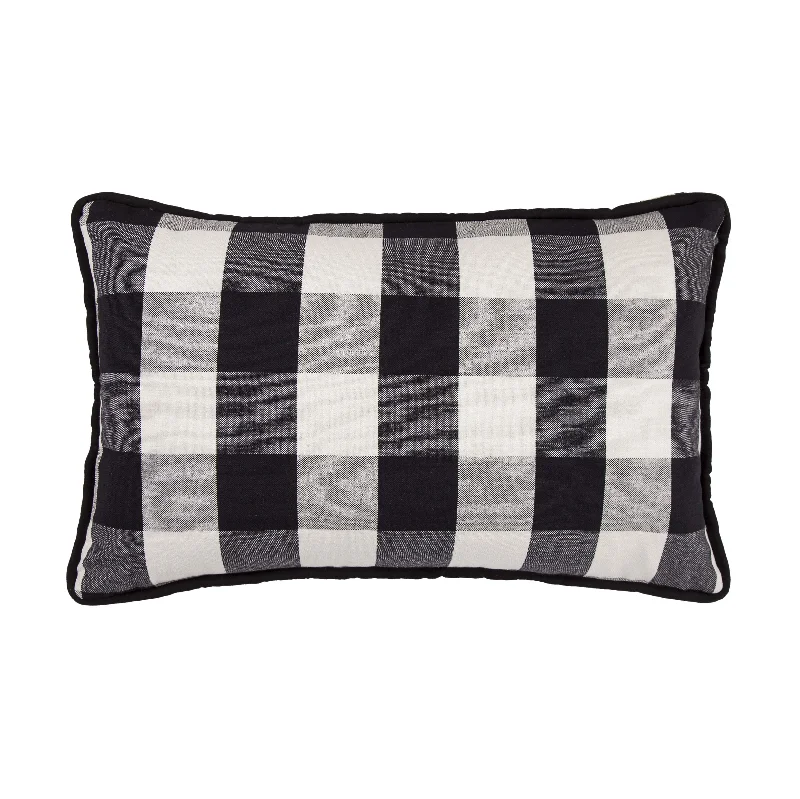 Decorative Pillows for Living Room MakeoverBlackberry Black & White Buffalo Check Lumbar Pillow, 16x26