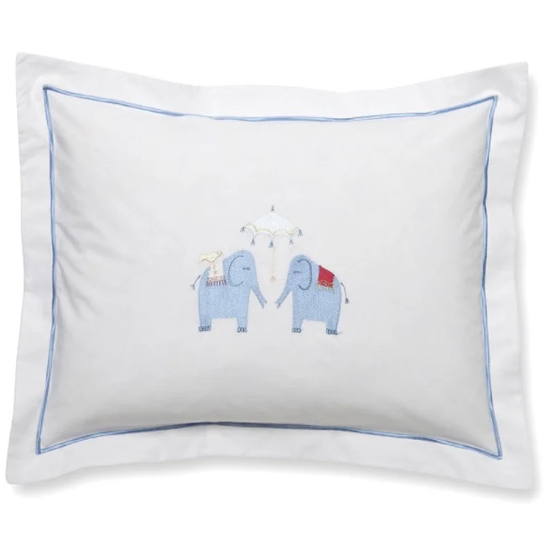 Adjustable Pillows for Customized ComfortBaby Boudoir Pillow Cover in Umbrella Elephants Blue