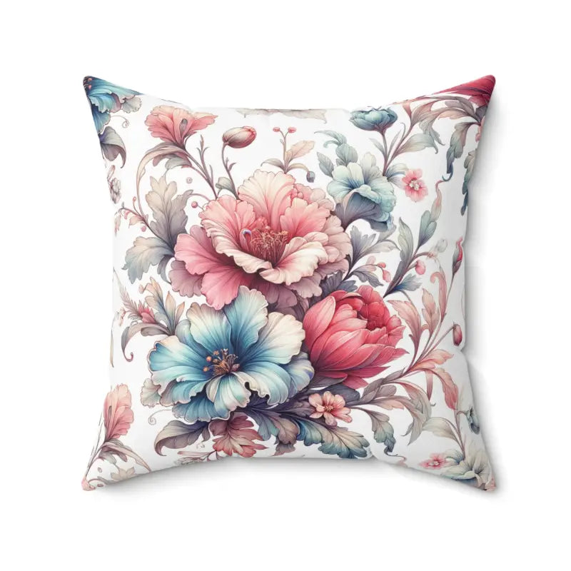 Feather Pillows for a Luxurious SleepElegant Watercolor Flower Throw Pillow in White Spun Polyester