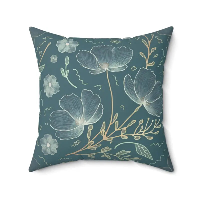 Firm Pillows for Side SleepersBlooming Beauty Teal Pillow: Cozy Elegance for your Space