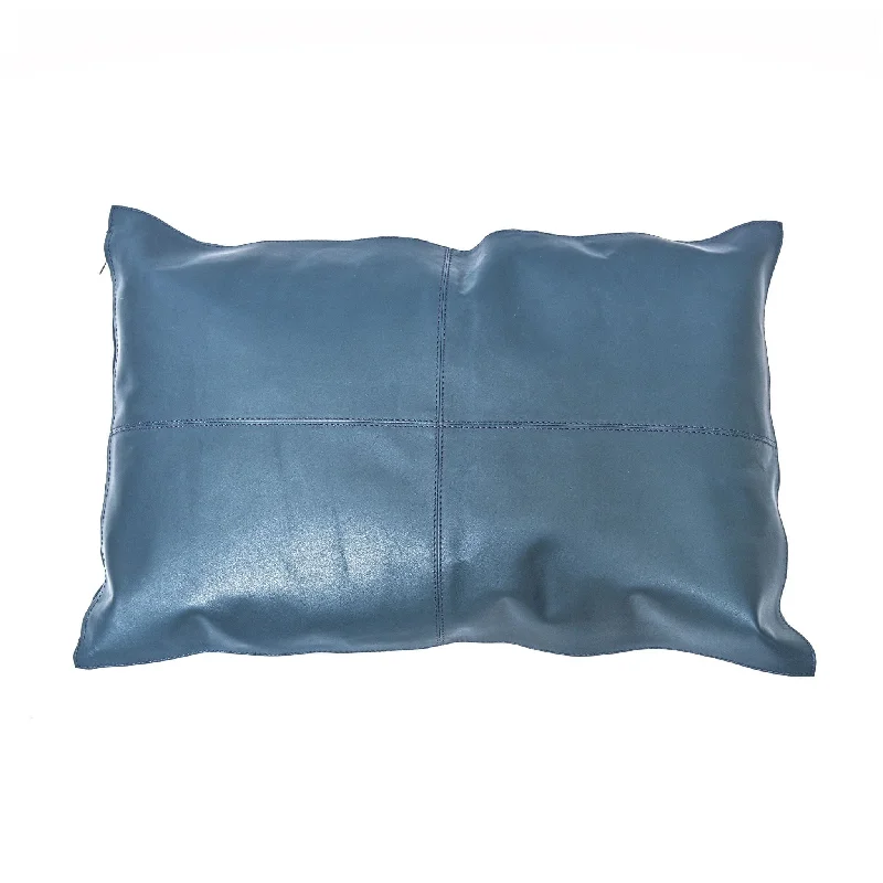 Firm Pillows for Side SleepersBlue Leather Pillow