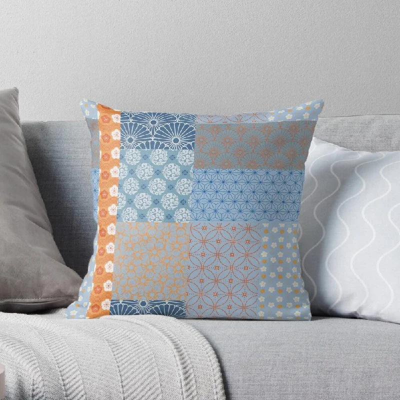 Adjustable Pillows for Customized ComfortBlue and Orange Square Pillow