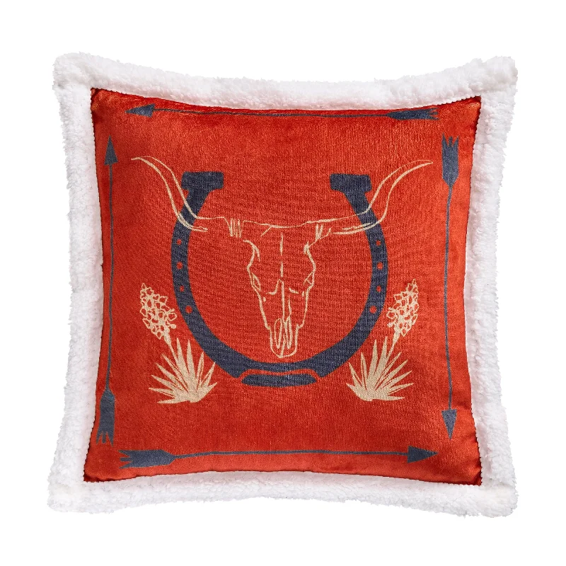 Marfa Campfire Sherpa Pillow