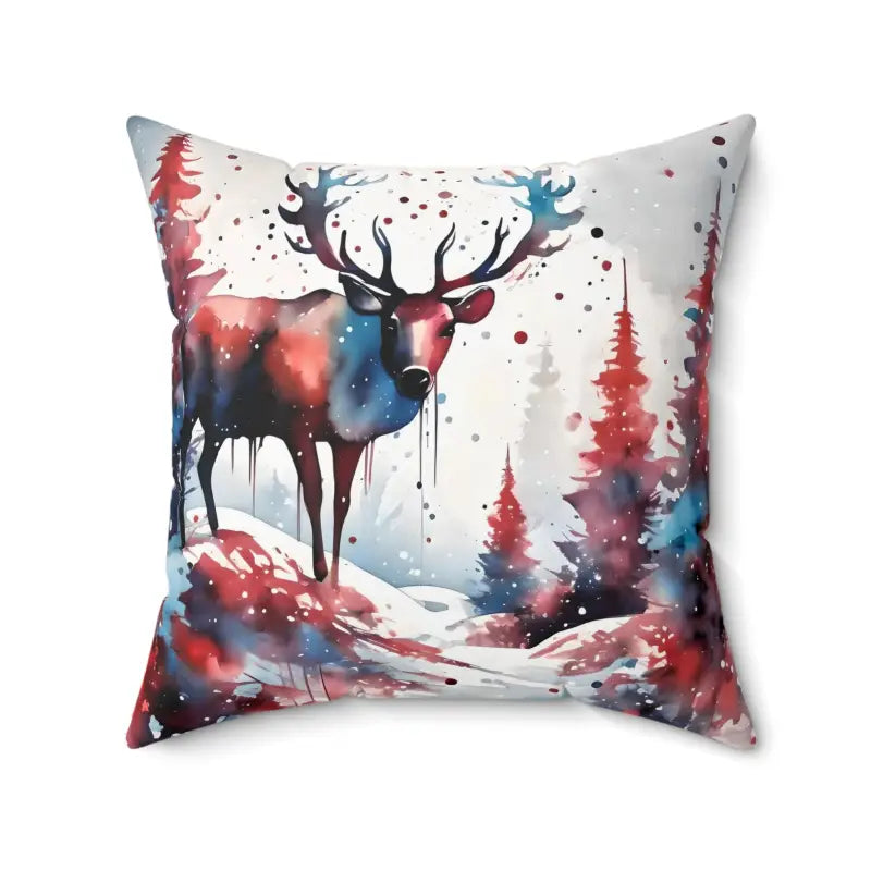 Adjustable Pillows for Customized ComfortRudolf Reindeer Polyester Pillow: Whimsical Festive Charm