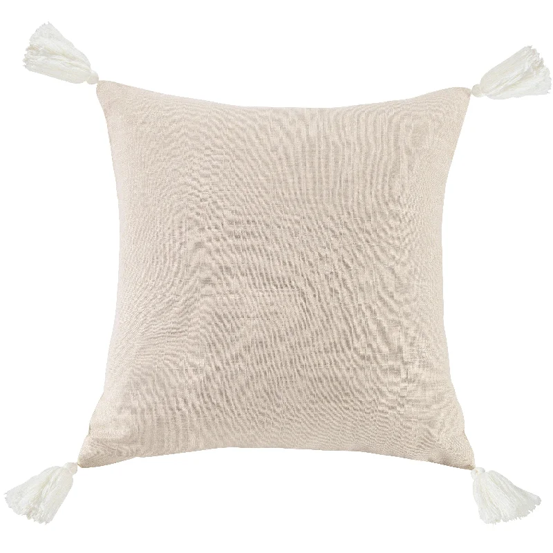 Firm Pillows for Side SleepersSquare Washed Linen Tassel Pillow