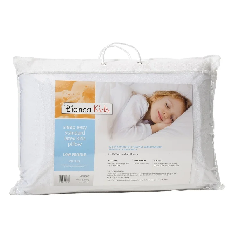 Hypoallergenic Pillows for Allergy SufferersSleep Easy Kids Pillow Low Profile Soft Feel Talalay Latex Pillow