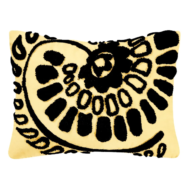 Round Pillows for Boho-Style InteriorsBorrego Black Pillow