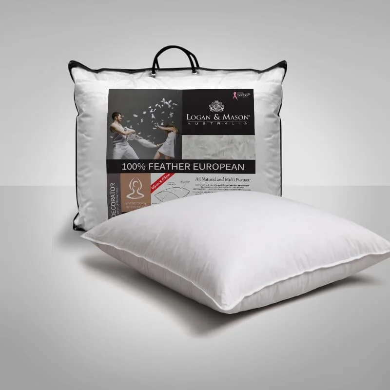 Hypoallergenic Pillows for Allergy Sufferers100% Feather European Pillow by Logan & Mason