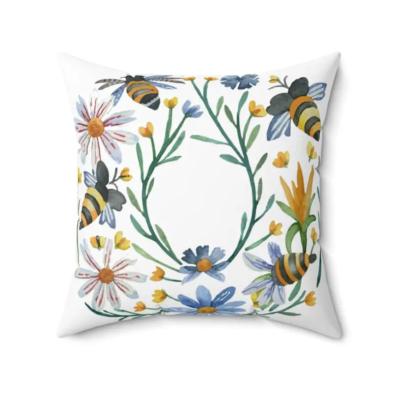 Decorative Pillows for Living Room MakeoverBuzz-worthy Spun Polyester Square Pillow: Bees & Spring Cheer