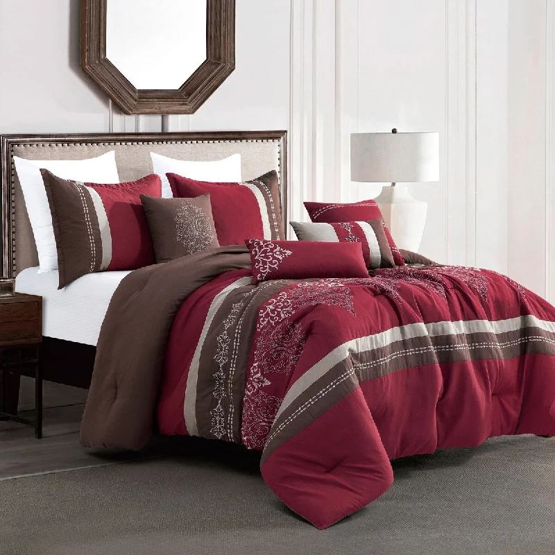 Duck down comforters with a softer feel and good warmth retentionAUREAR Luxury 7 Piece Comforter