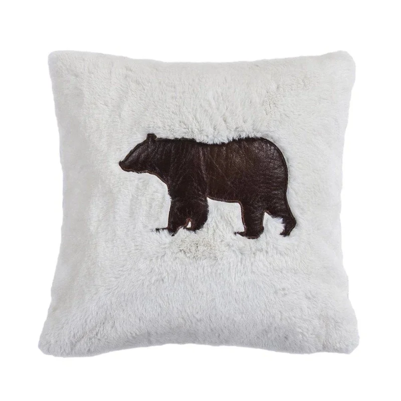 Memory Foam Pillows for Neck SupportShearling Throw Pillow w/ Embroidered Bear