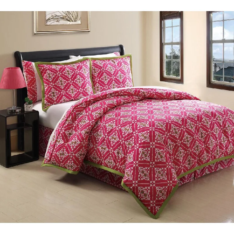 Queen - size comforters for standard queen - sized mattressesTribeca Hot Pink 6-piece Comforter Set