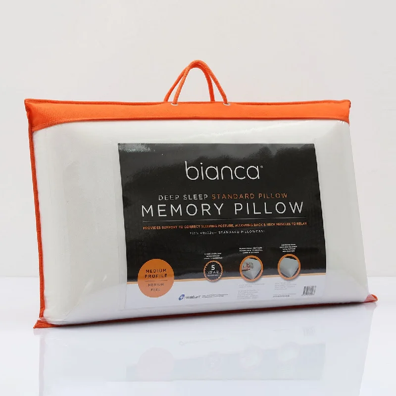 Silk Pillows for Smooth Skin and HairDeep Sleep Memory Foam Pillow - Standard by Bianca