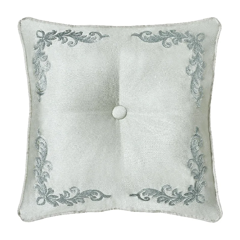 Cotton Pillows for Natural ComfortBelgium 18" Square Embellished Decorative Throw Pillow