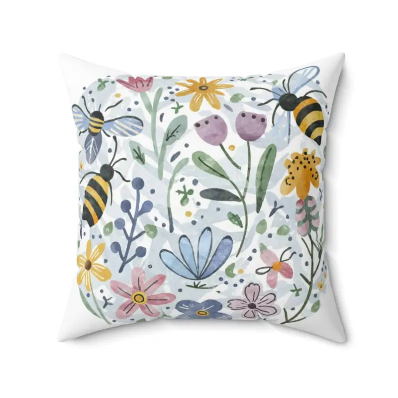 Kids Pillows with Fun DesignsBee & Flower Polyester Square Pillows: Style your Space