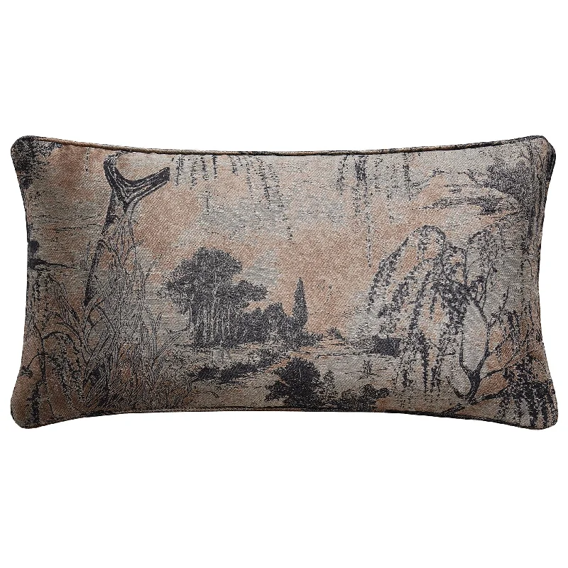 Adjustable Pillows for Customized ComfortPastoral Jacquard Lumbar Decorative Pillow