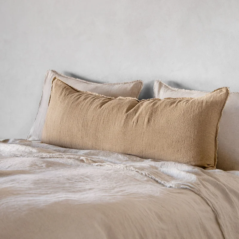 Plush Pillows for a Cozy BedFlocca Linen Body Pillow - Carmel