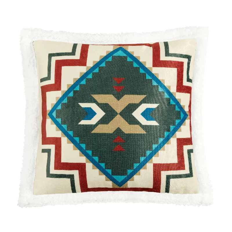 Round Pillows for Boho-Style InteriorsSpirit Valley Campfire Sherpa Pillow