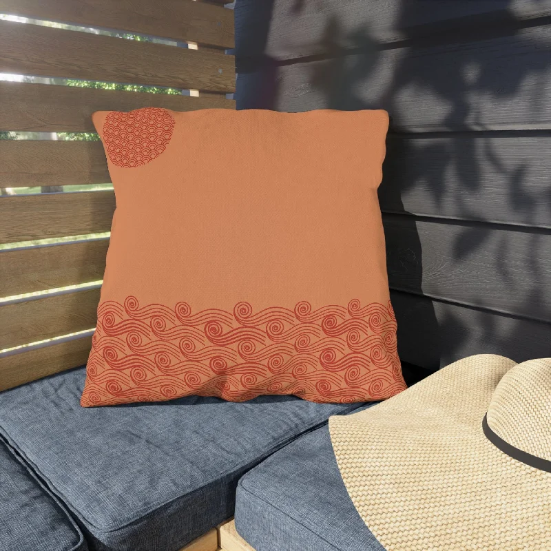 Silk Pillows for Smooth Skin and HairJapanese Sun-Kissed Waves Outdoor Pillows