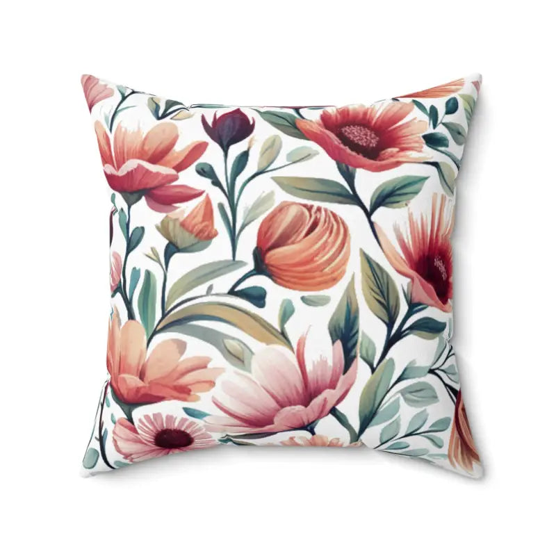 Square Pillows for Modern Home DecorBold Style: Colorful Large Flowers Polyester Pillow